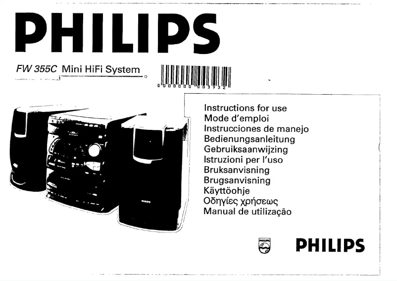 Page n°1 - Manuel utilisateur Philips FW355C