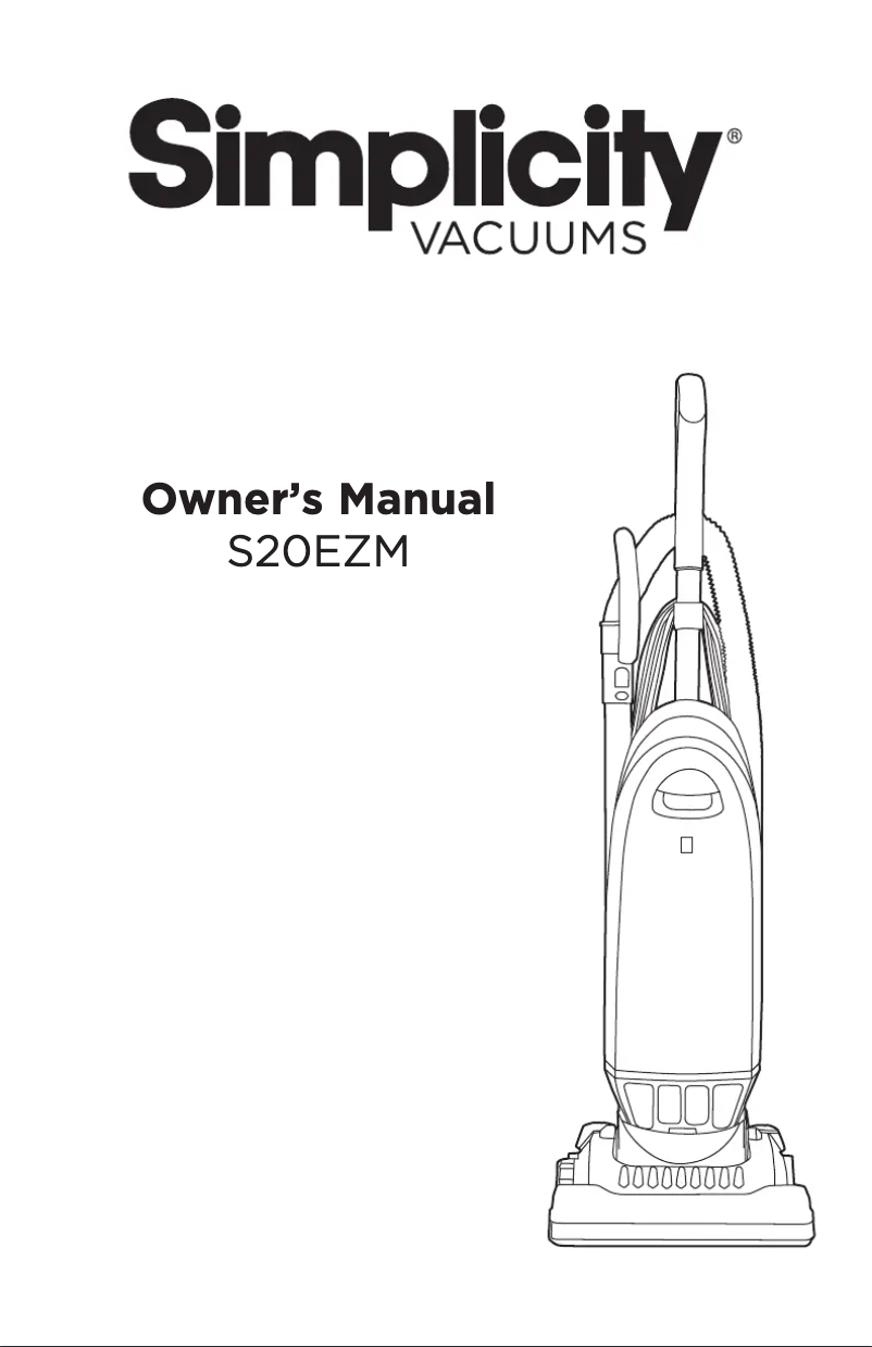 Image de la première page du manuel de l'appareil S20EZM