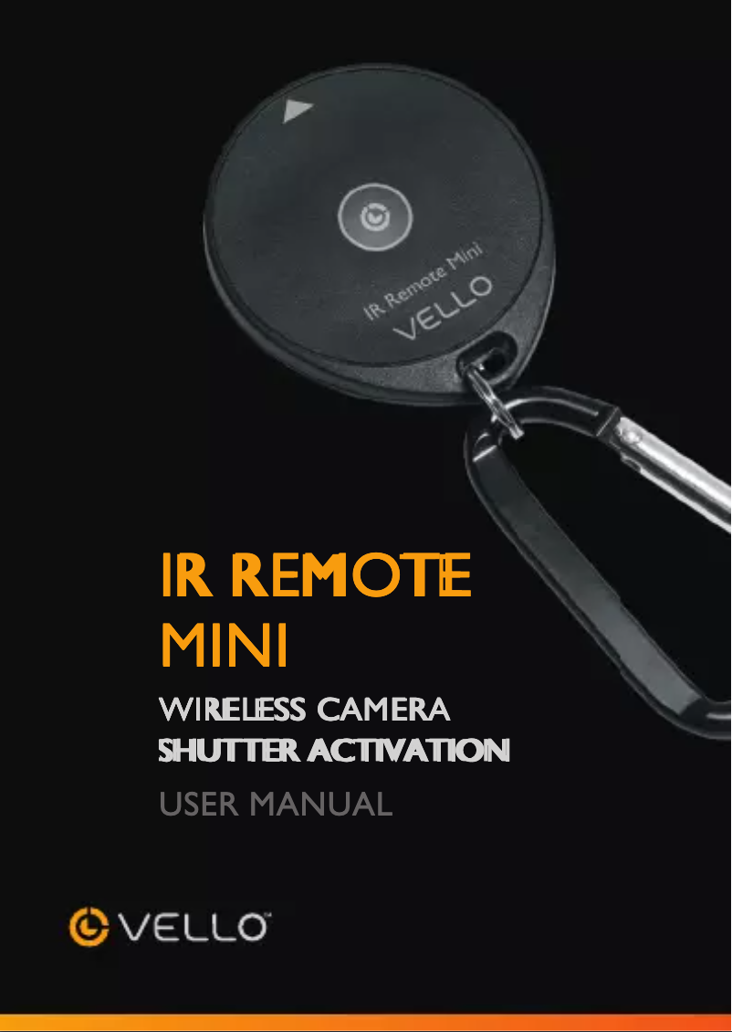 Page n°1 - Manuel utilisateur Vello IR Remote Mini