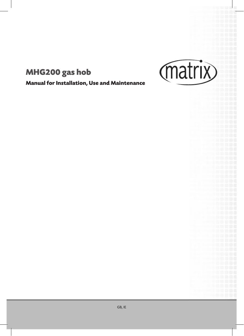 Image de la première page du manuel de l'appareil MHG200SS