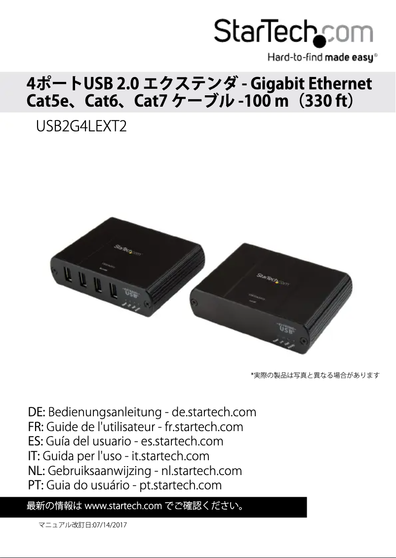 Image de la première page du manuel de l'appareil USB2G4LEXT2