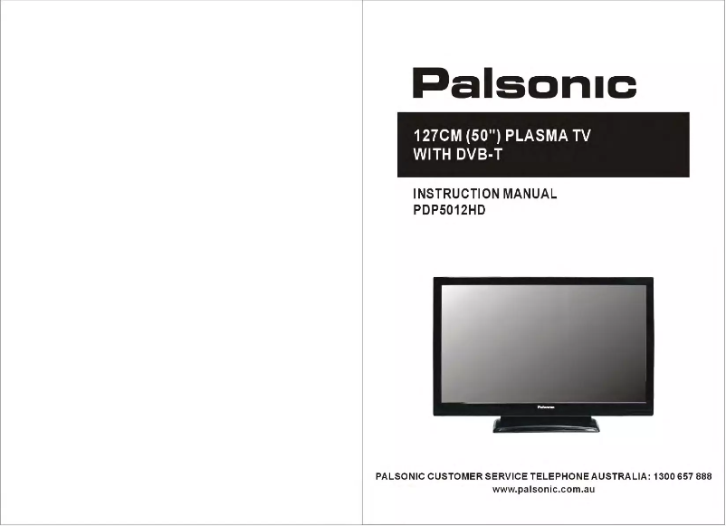 Page n°1 - Manuel utilisateur Palsonic PDP5012HD