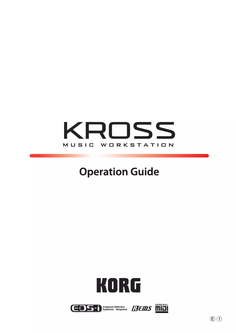 Page n°1 - Manuel utilisateur Korg KROSS 1