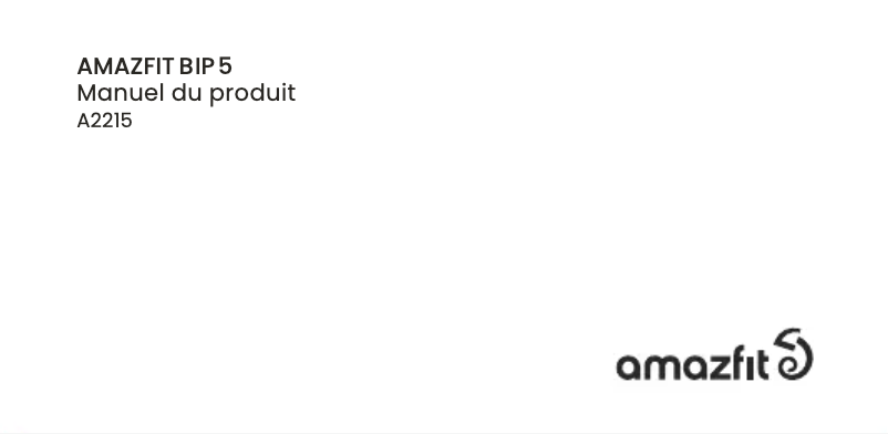 Page 1 de la notice Manuel utilisateur Amazfit Bip 5