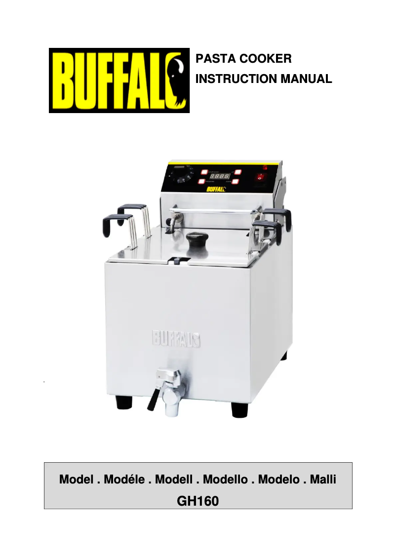 Image de la première page du manuel de l'appareil GH160