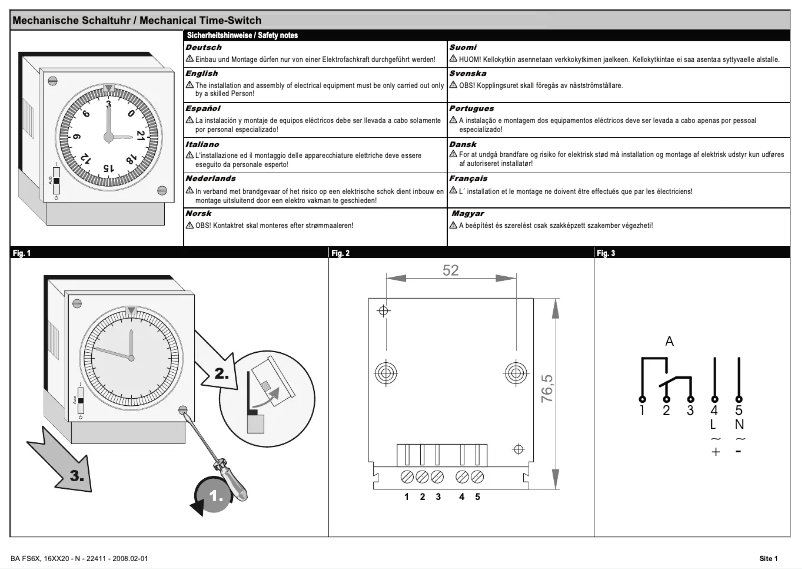 Image de la première page du manuel de l'appareil FS 60