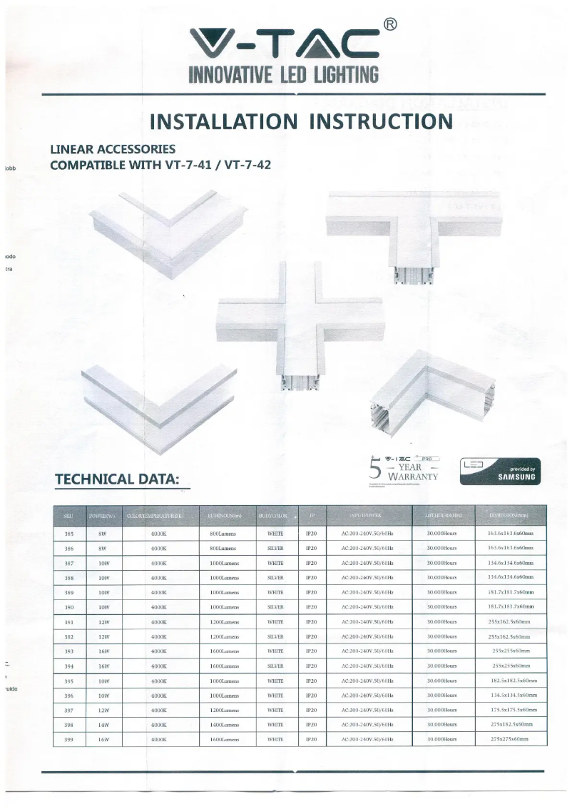 Image de la première page du manuel de l'appareil VT-7-42-T