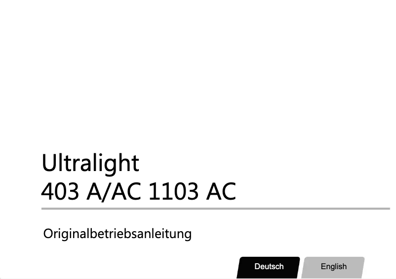 Page 1 de la notice Manuel utilisateur Torqeedo Ultralight 403 A