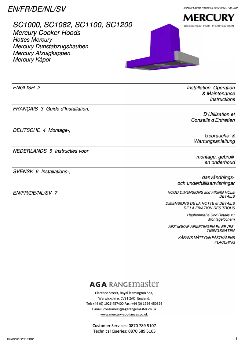 Page 1 de la notice Manuel utilisateur Falcon SC1000