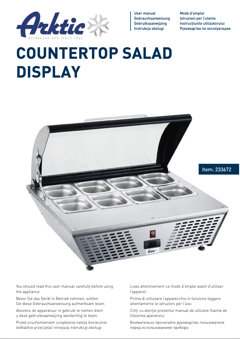 Page 1 de la notice Manuel utilisateur Arktic 233672