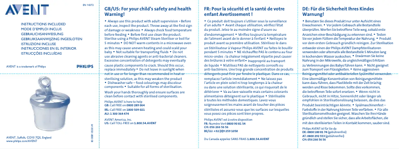 Page 1 de la notice Manuel utilisateur Philips SHE9550