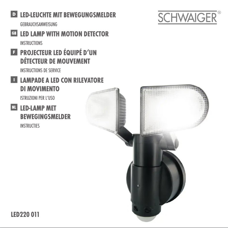 Page n°1 - Manuel utilisateur Schwaiger LED220 011