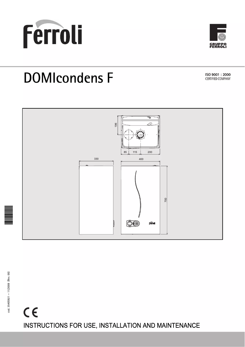 Image de la première page du manuel de l'appareil DOMIcondens F 28