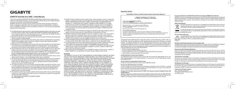 Page 1 de la notice Manuel utilisateur Gigabyte UD PRO