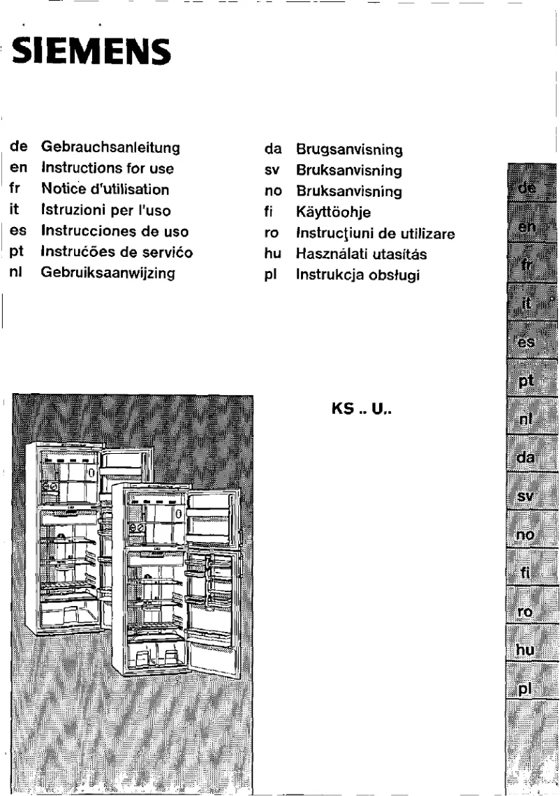 Page n°1 - Manuel utilisateur Siemens KS40U620