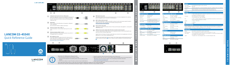 Page n°1 - Manuel utilisateur Lancom GS-4554X