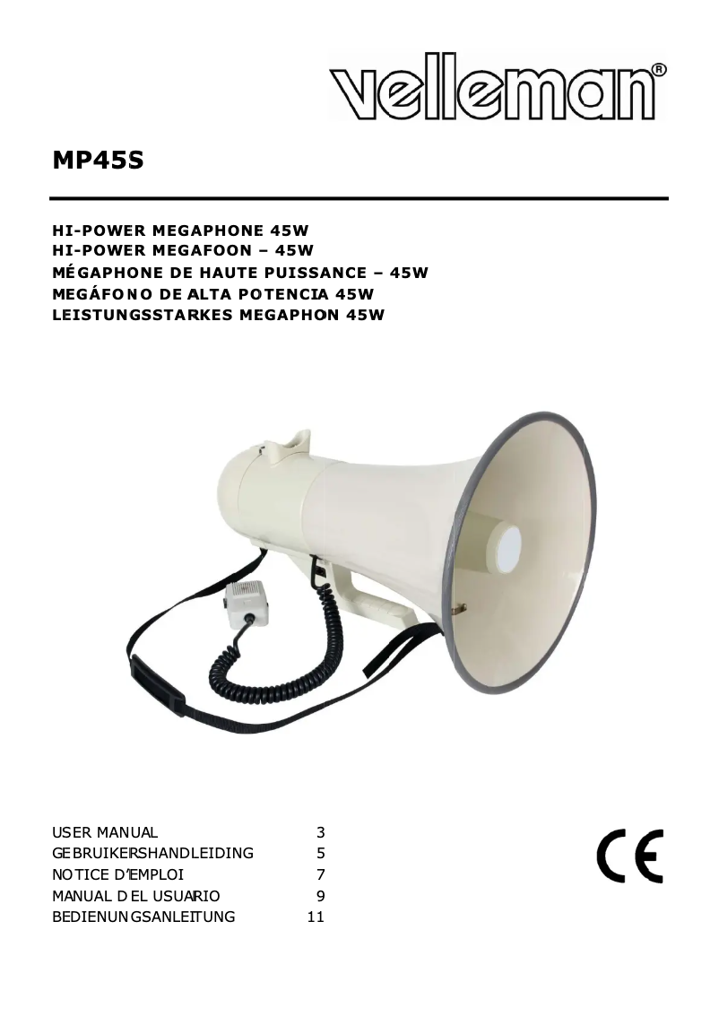 Imagen de la primera página del manual del dispositivo MP45S