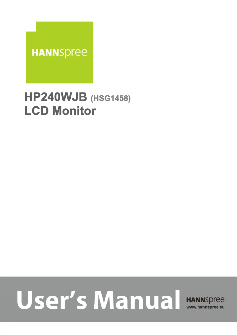 Page 1 de la notice Mode d'emploi Hannspree HP240WJB