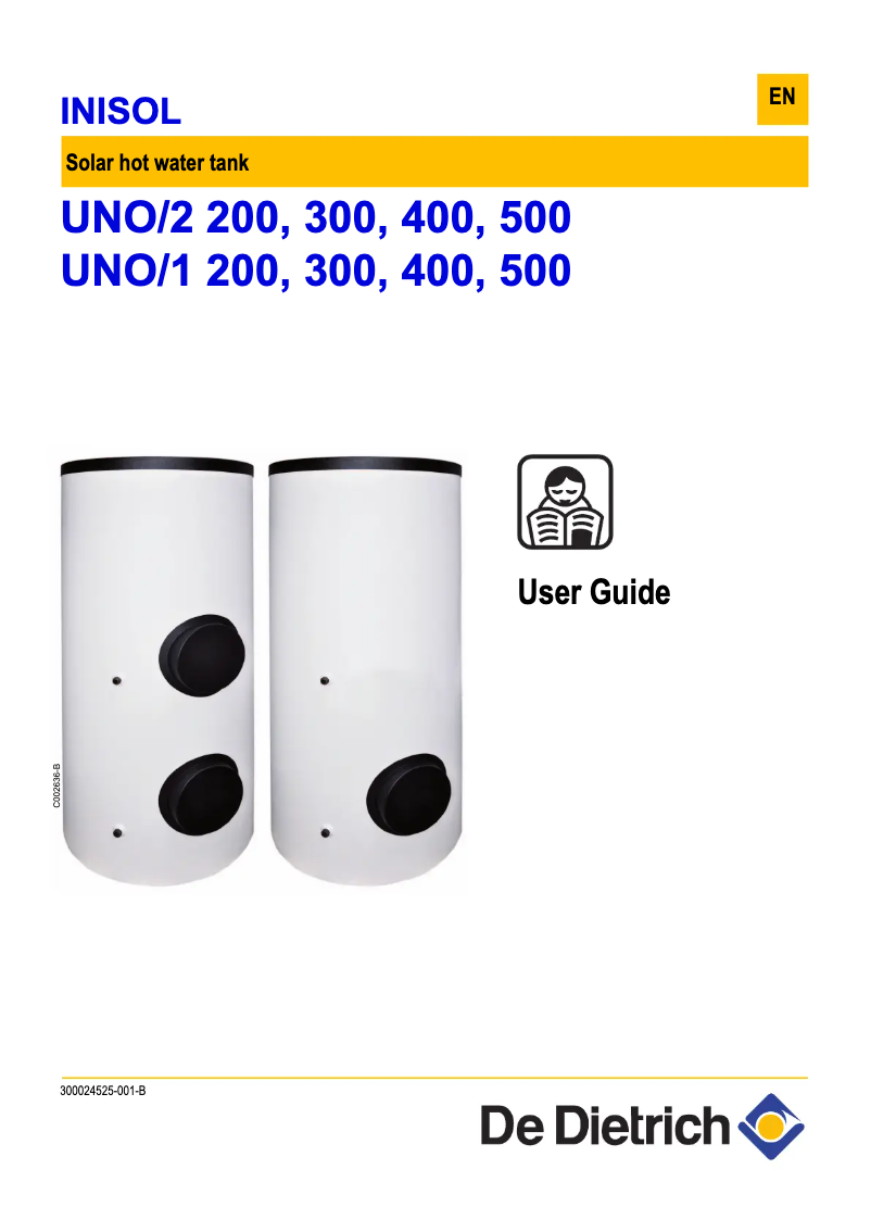 Page 1 de la notice Manuel utilisateur De Dietrich INISOL UNO/2 300