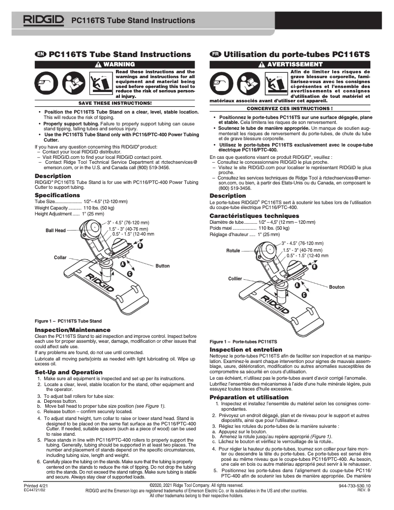 Image de la première page du manuel de l'appareil PTC-400