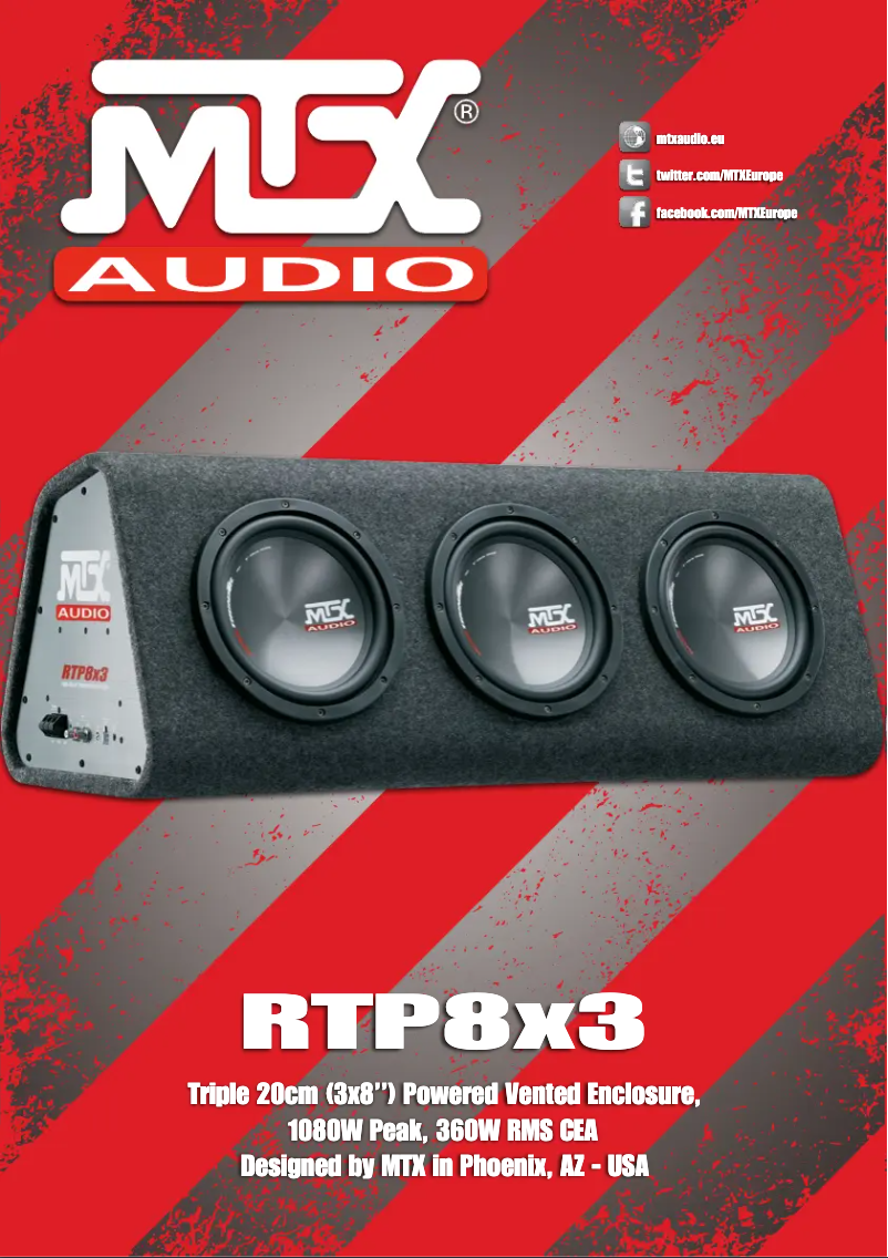 Page 1 de la notice Manuel utilisateur MTX Audio RTP8x3