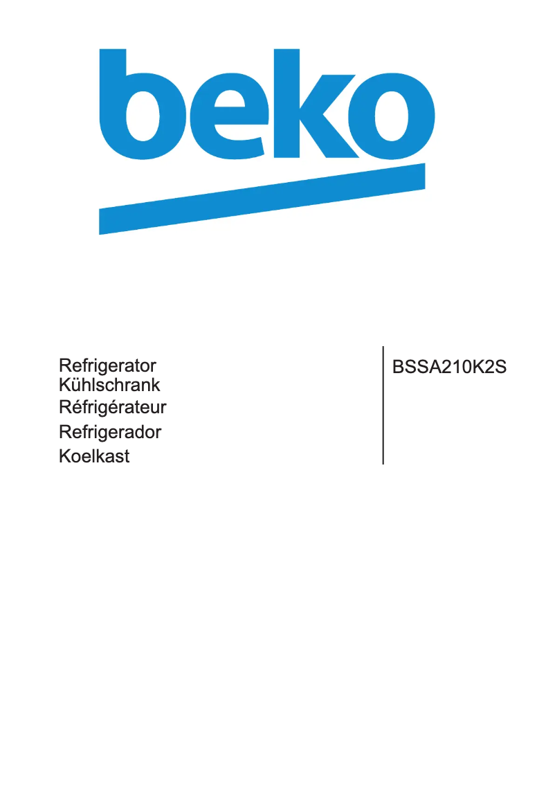 Image de la première page du manuel de l'appareil BSSA210K2S