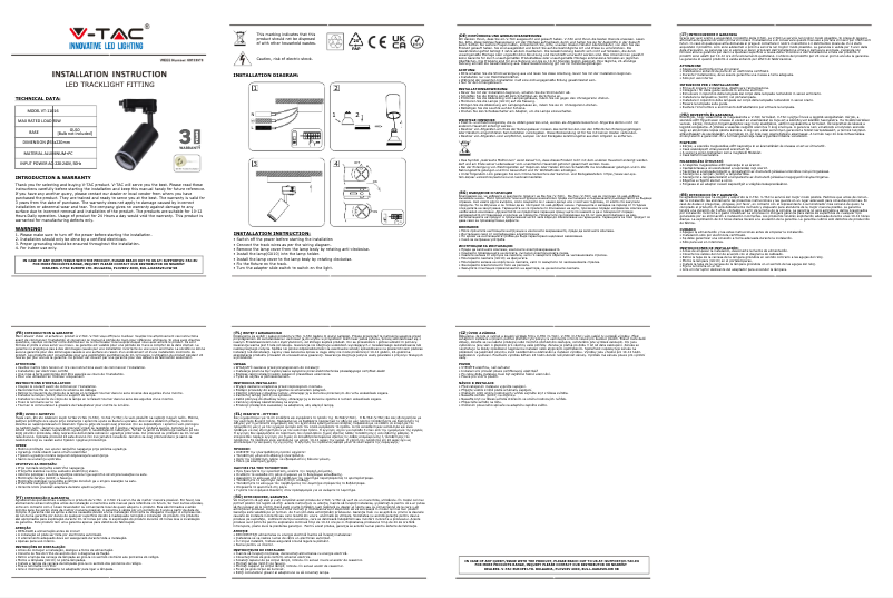 Page 1 de la notice Manuel utilisateur V-TAC VT-11016