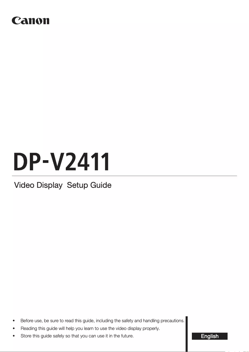 Image de la première page du manuel de l'appareil DP-V2411