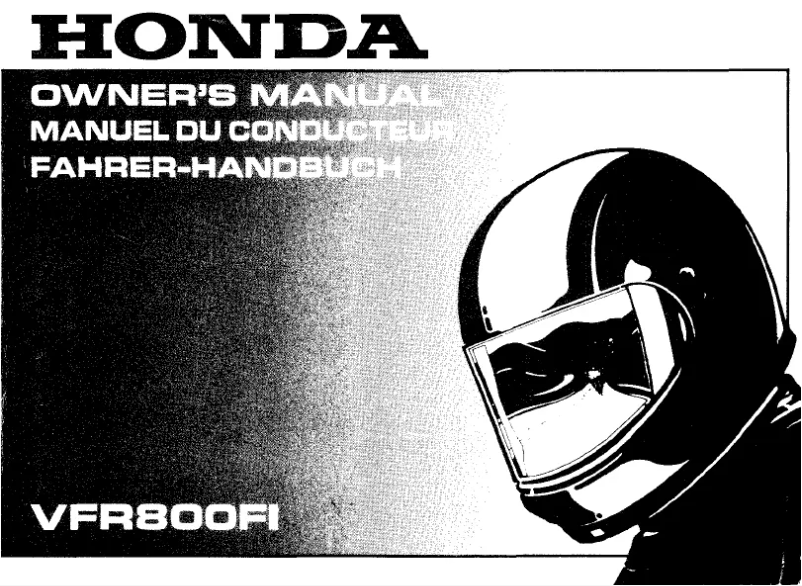 Page 1 of the manual User Manual Honda VFR800FI (1997)