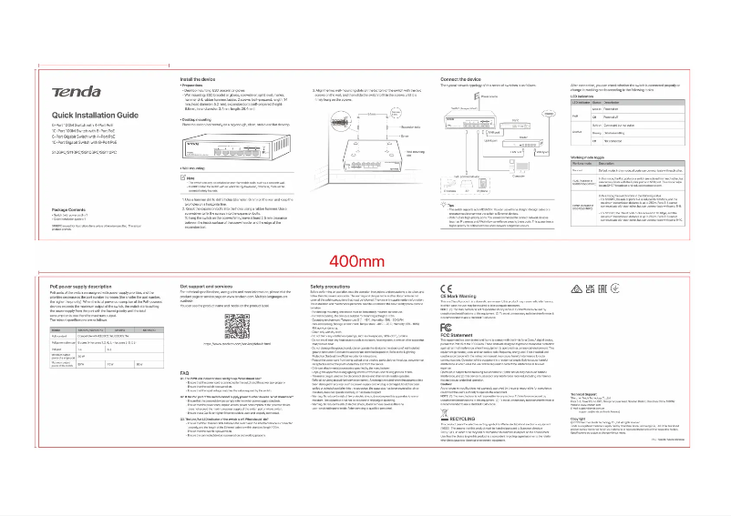 Page n°1 - Manuel utilisateur Tenda SG106PC