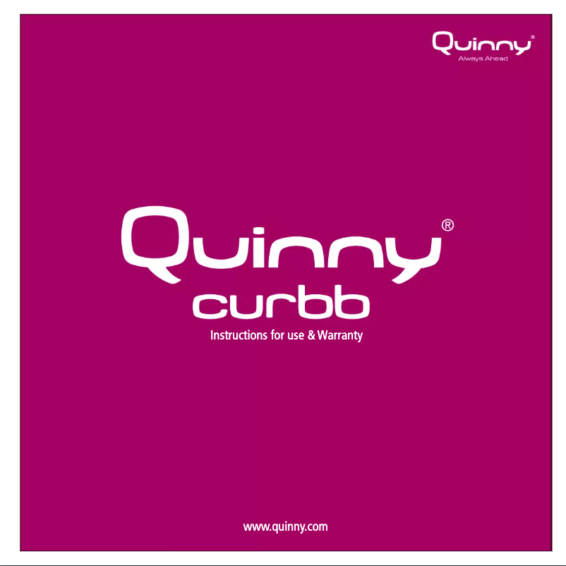 Page 1 de la notice Manuel utilisateur Quinny Curbb