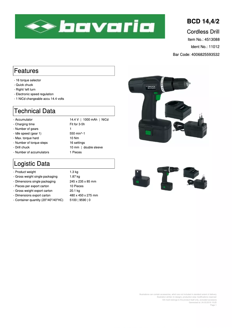 Página 1 del manual Manual de usuario Bavaria BCD 144/2