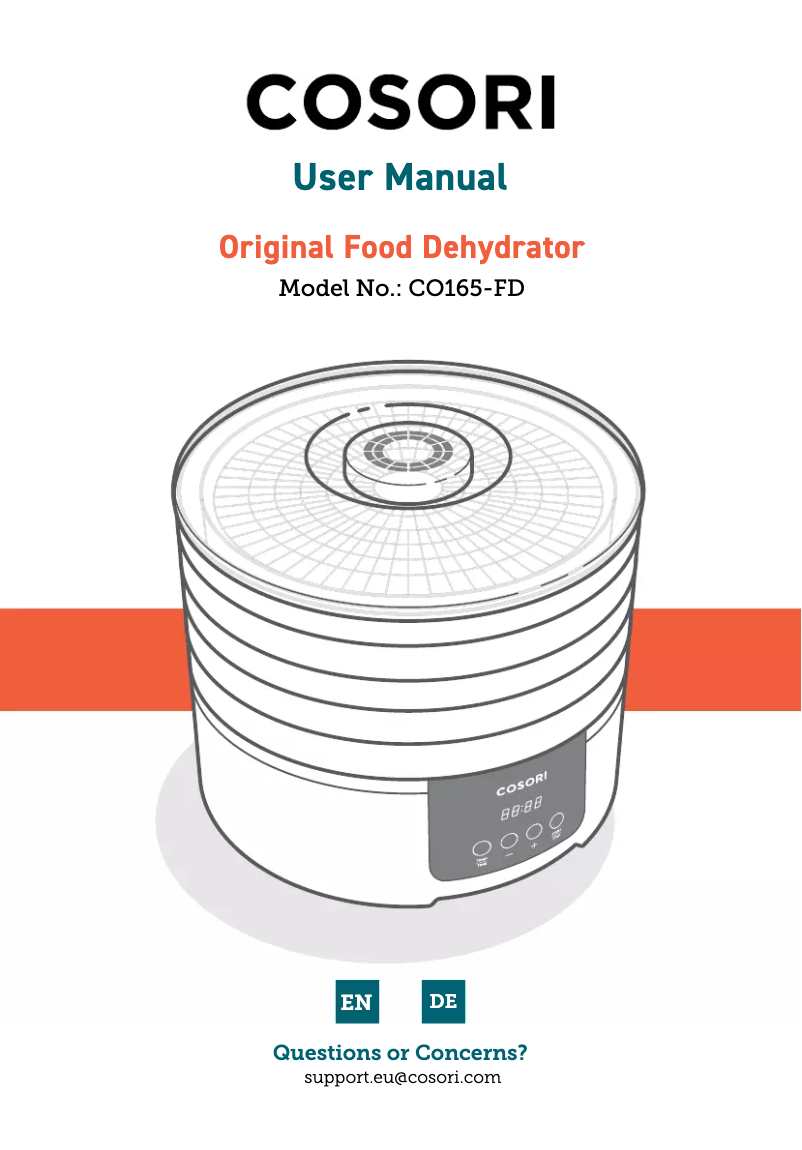 Page n°1 - Manuel utilisateur Cosori C0165-FD