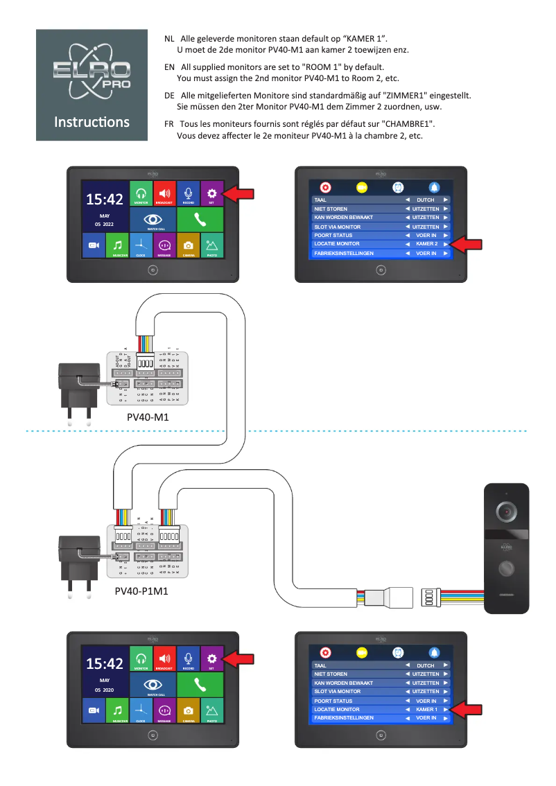Page n°1 - Manuel utilisateur Elro PV40-M1