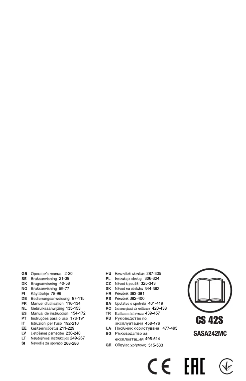 Image de la première page du manuel de l'appareil CS 42S