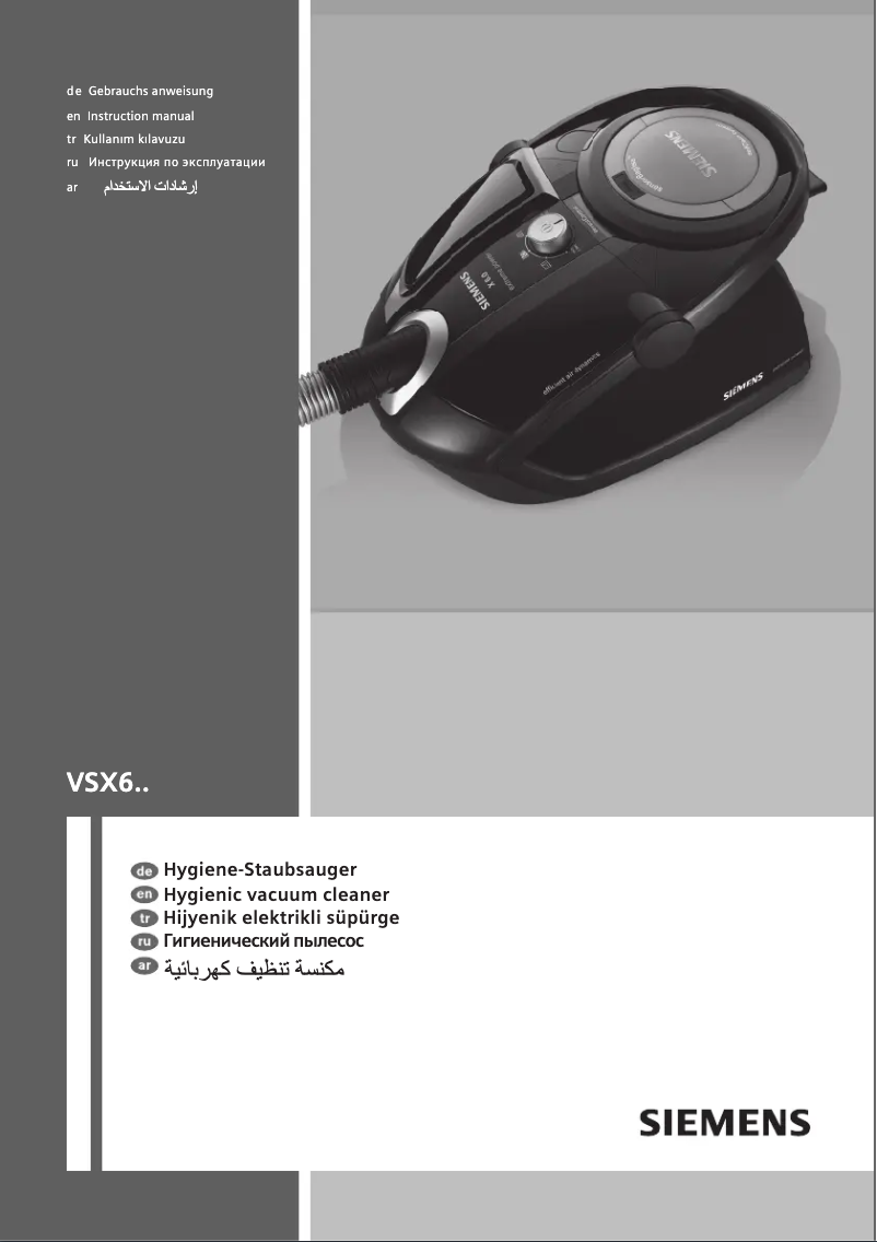 Page 1 de la notice Manuel utilisateur Siemens VSX6XTRM