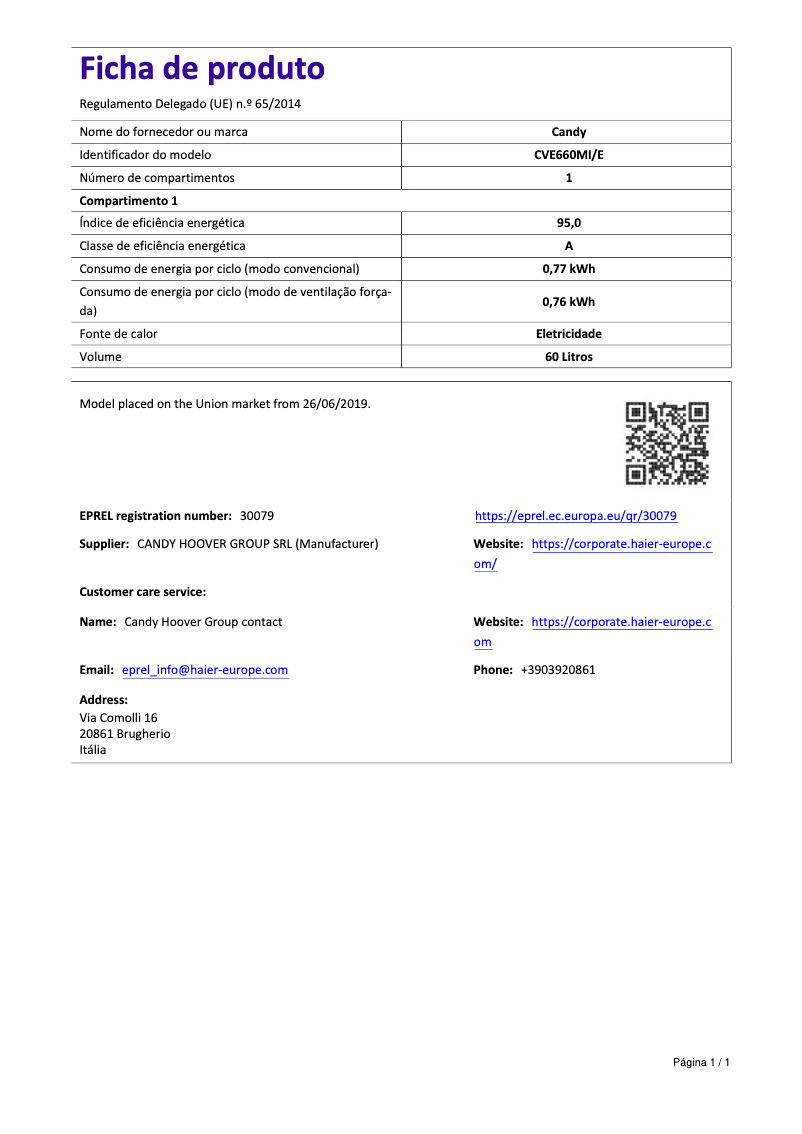 Image de la première page du manuel de l'appareil CVE660MI/E