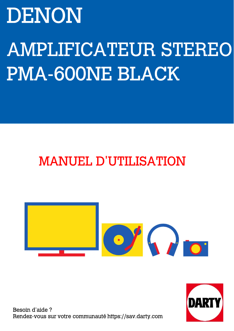 Image de la première page du manuel de l'appareil PMA-600NE