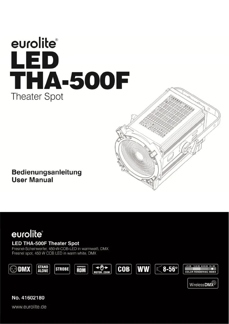 Page 1 de la notice Manuel utilisateur Eurolite LED THA-500F