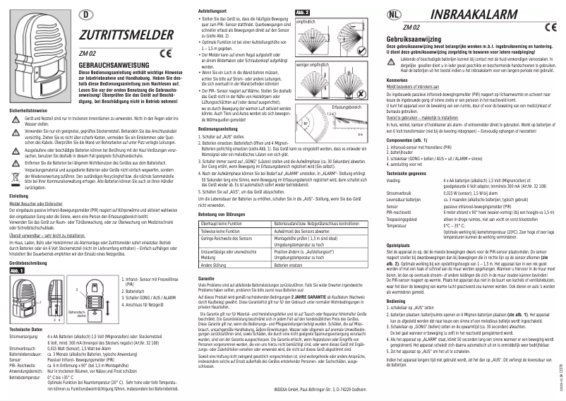 Page 1 de la notice Manuel utilisateur Pentatech ZM02