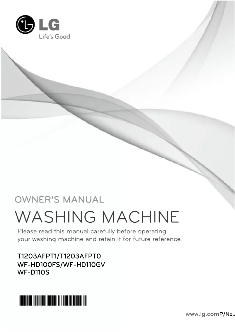 Page n°1 - Manuel utilisateur LG WF-D110S