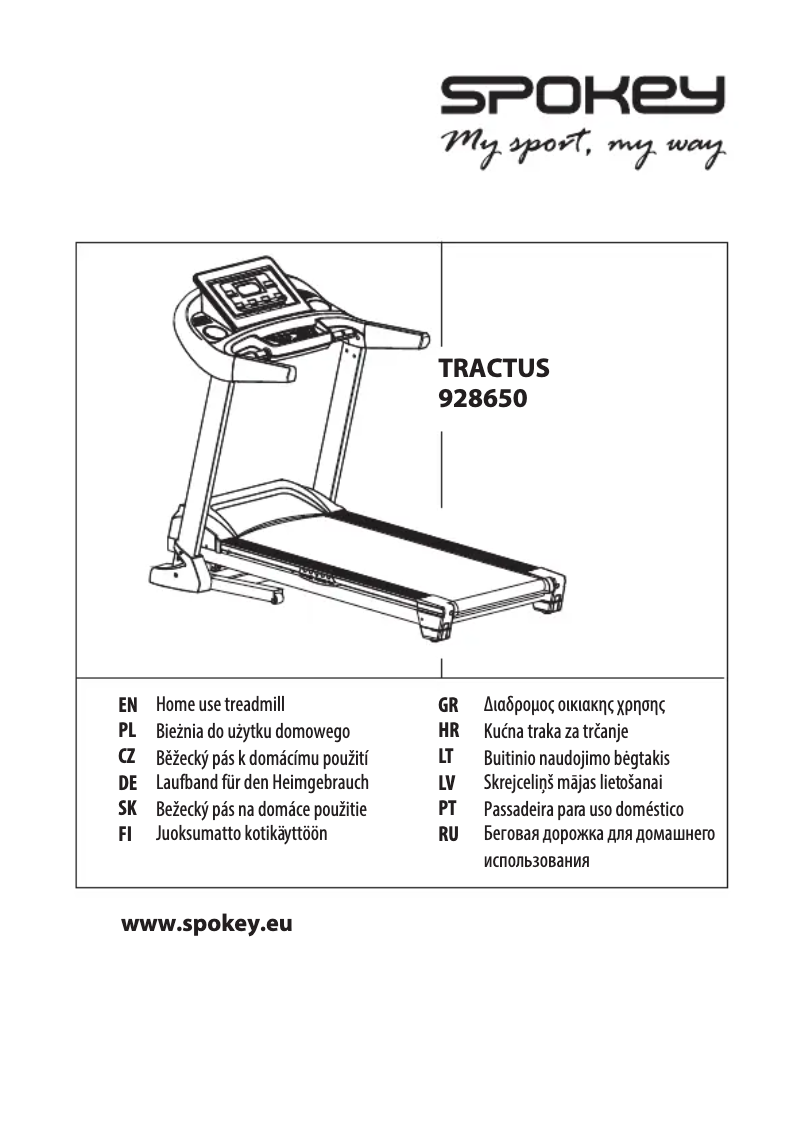 Page 1 de la notice Manuel utilisateur Spokey Tractus