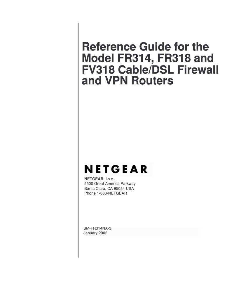 Image de la première page du manuel de l'appareil FR314