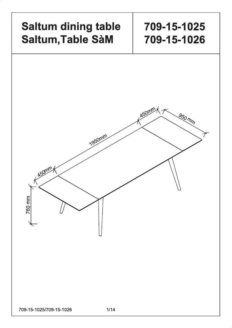 Página 1 del manual Manual de usuario JYSK Saltum