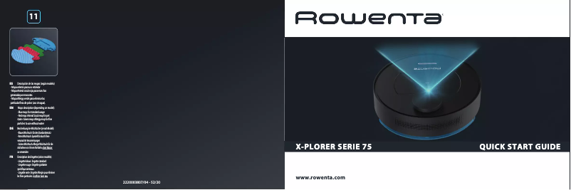Page 1 de la notice Guide de démarrage rapide Rowenta X-plorer Serie 75 RR7687