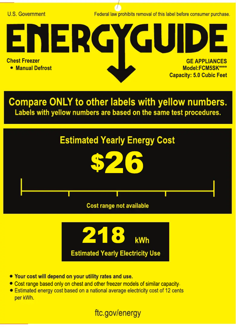 Page 1 of the manual Energy Label GE FCM5SKWW