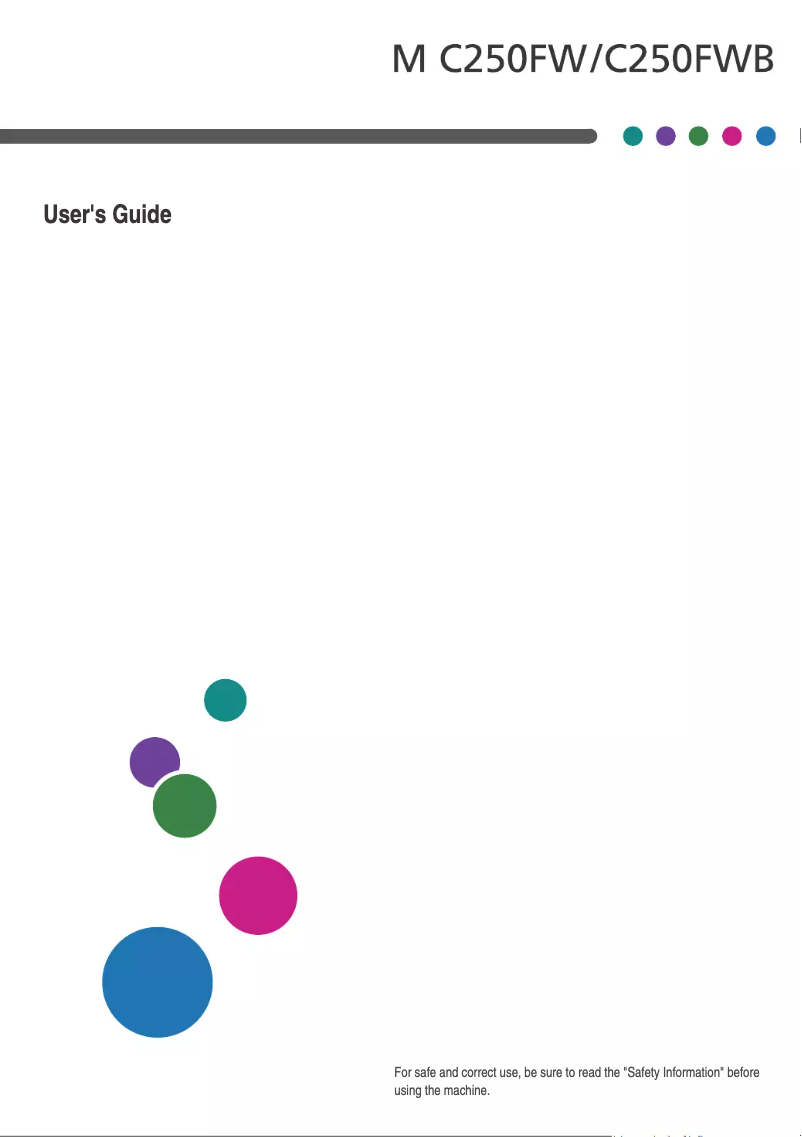 Image de la première page du manuel de l'appareil M C250FW