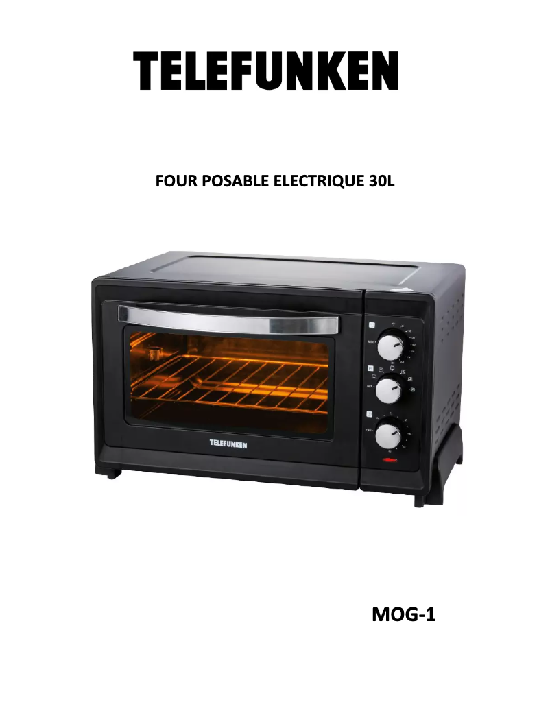 Page 1 de la notice Manuel utilisateur Telefunken MOG-1