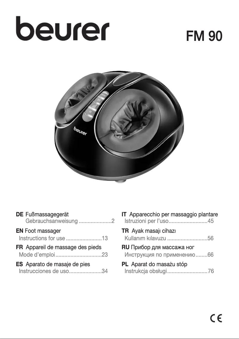 Page 1 de la notice Manuel utilisateur Beurer FM 90