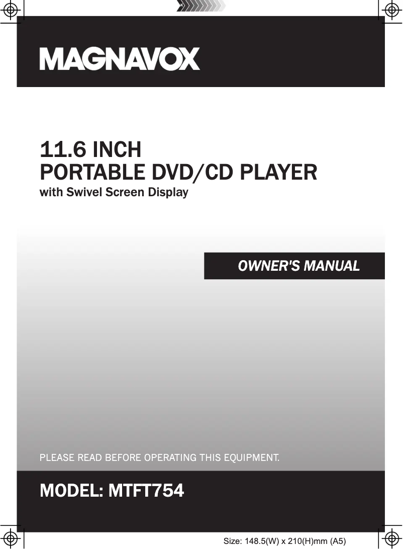 Page 1 de la notice Manuel utilisateur Magnavox MTFT754